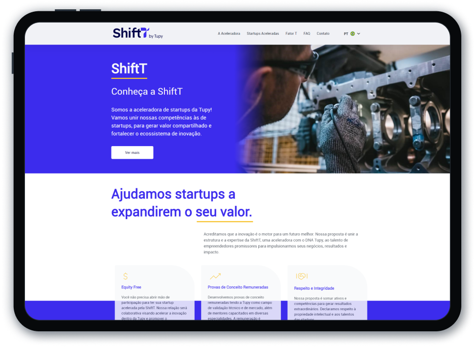 ShiftT Desktop mockup
