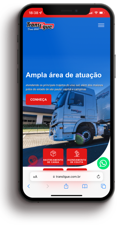 Transligue Mobile mockup