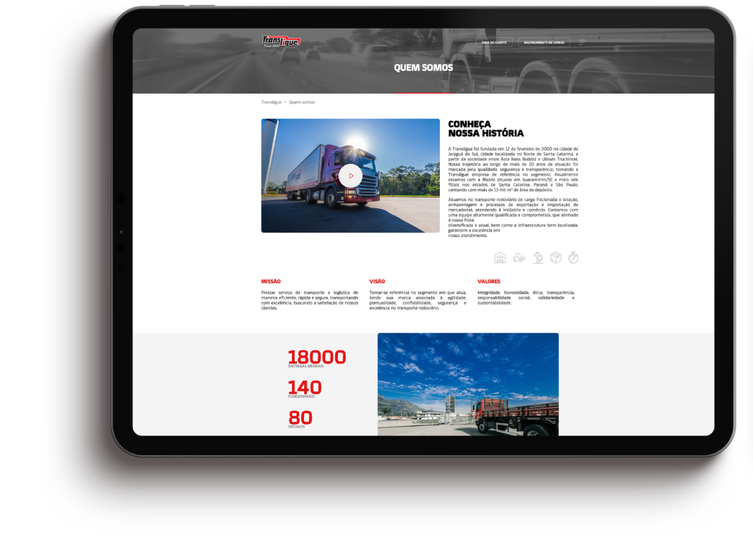 Transligue Desktop mockup